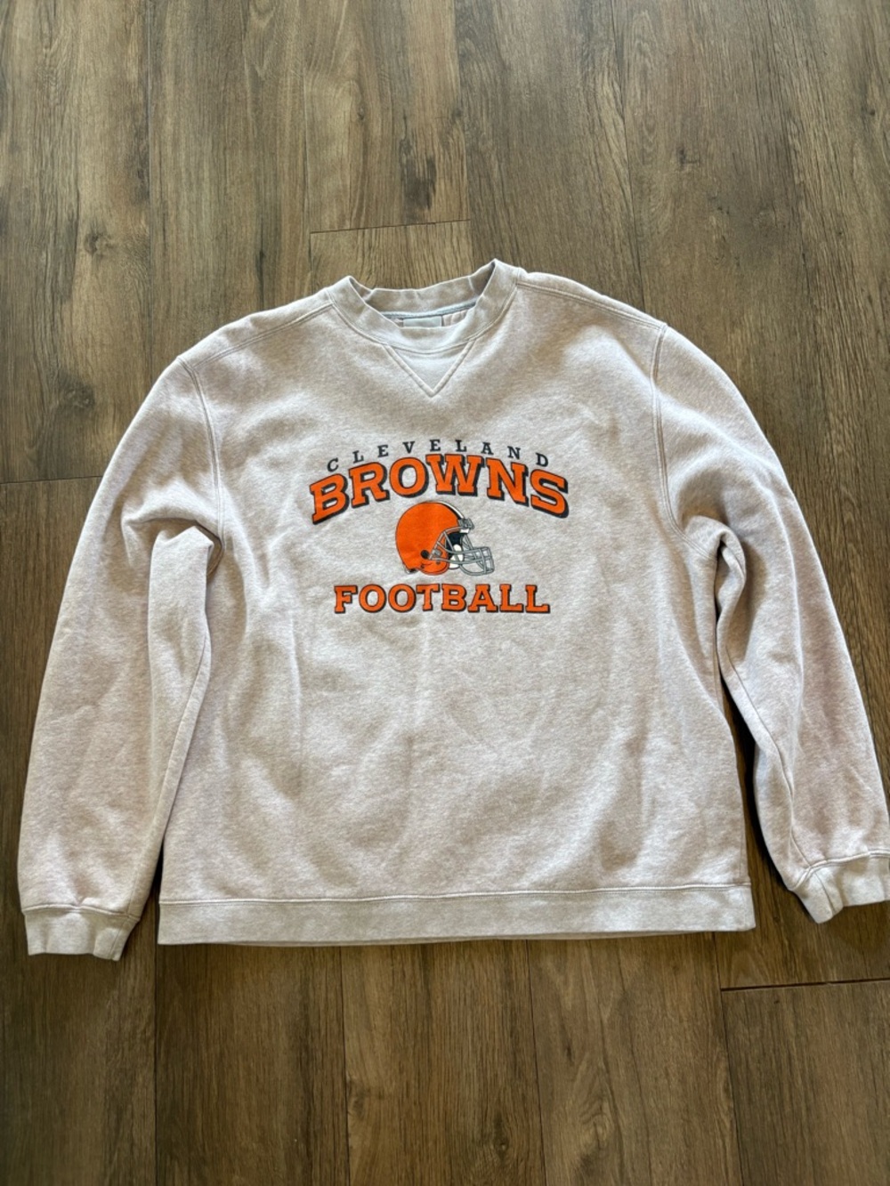 Vintage Cleveland Browns Men's L light orange Crewneck Sweatshirt